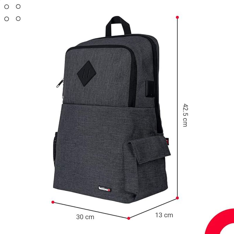 Mochila TechZone Gris Modelo True Porta Laptop ... image number null