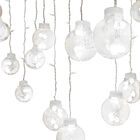 Cortina serie de luces 108 LED luz blanca pelotas 2.6x.80 metros