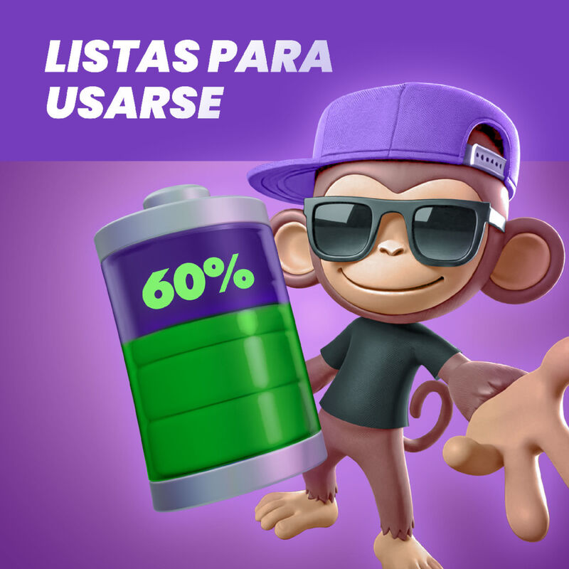 Pilas Baterías Recargables Monkey Soul 6 pz AA ... image number null