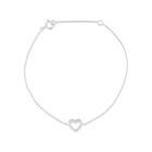 Pulsera&nbsp; Oro Blanco 14k Con 5 Pts De Diamante