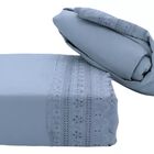 Juego De Sabanas Matrimonial Siesta Tacto Algodón 1800 Hilos Extra Suave Color Gris Claro