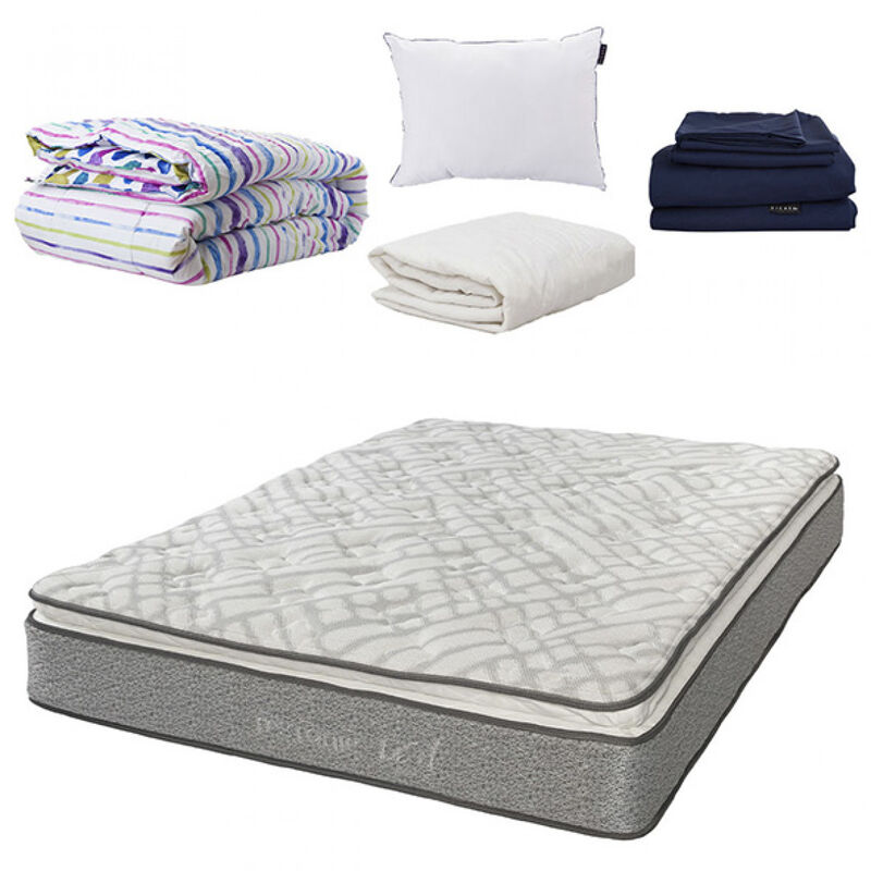Colchón King Size Restonic Vail+Sábanas Softy+P... image number null