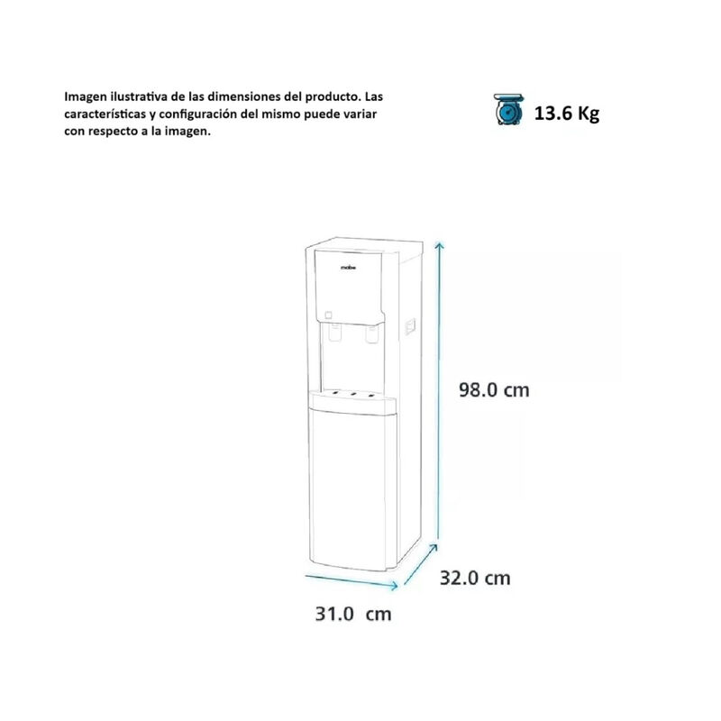 Dispensador Despachador de Agua MABE EMDPCCB3 F... image number null