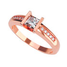 Anillo de Compromiso de 14K con Diamante de Laboratorio 0.20 CT F VS1 Talla 10.5 ORO ROSA 14K&ndash; / FJ855-20-14R-LG-105