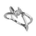Anillo de Compromiso en Oro Blanco 14K con Circonia -  Talla:6.5/ FJ778-14W-CZ-65