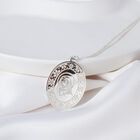 Medalla de Virgen de Plata Grande Con Cadena