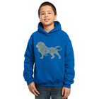 Sudadera Con Capucha Word Art Para Ni&ntilde;o - Le&oacute;n - Azul Rey