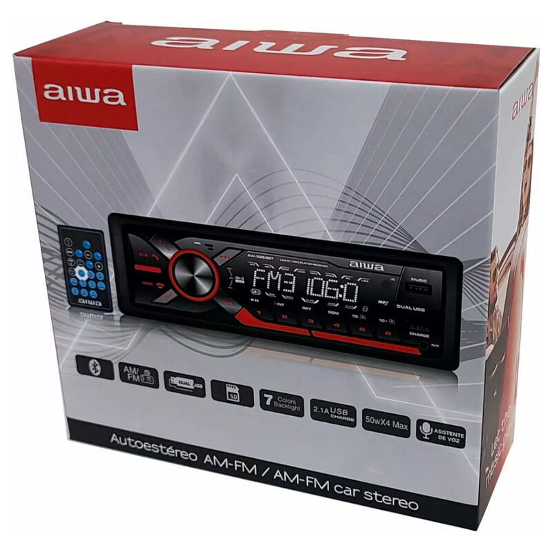 Autoestéreo Aiwa AW-3269BT Bluetooth Mp3 USB AM... image number null