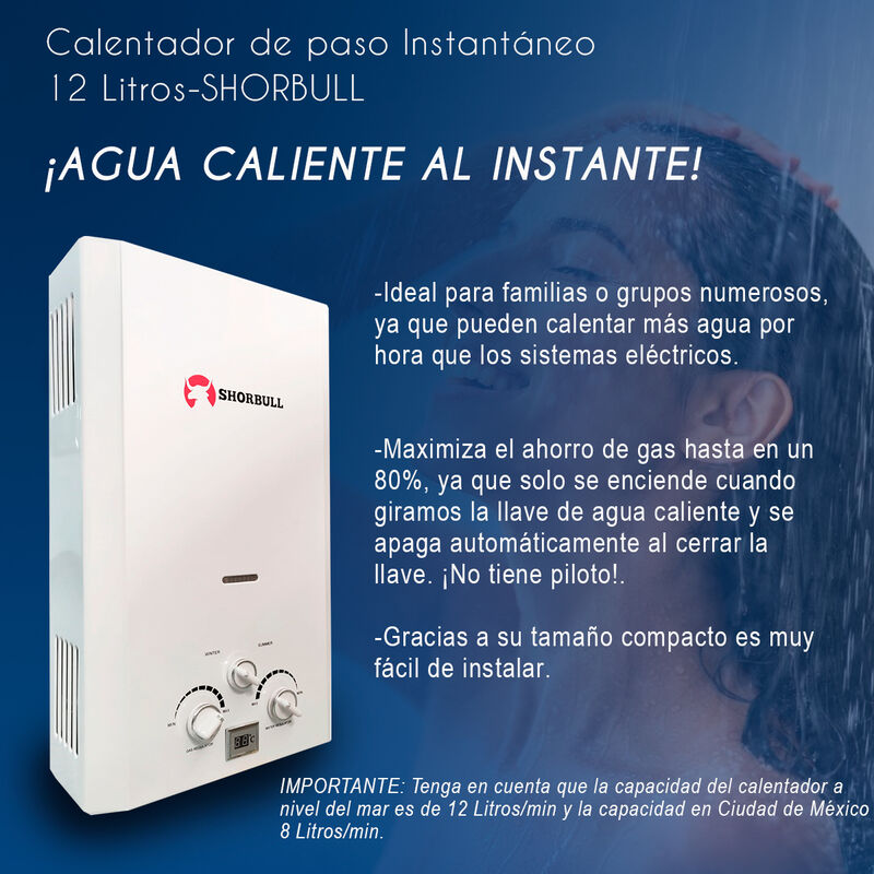 Calentador 12L Shorbull image number null