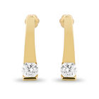 Aretes De Oro Amarillo 10k Con Zirconias