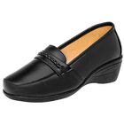 Florenza Zapato de horma c&oacute;moda para mujer negro