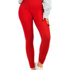 Legging De Dama Texturizado Stretch Mallas Deportivas Lic-0170 Rojo Mallones De Mujer