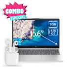 Combo Laptop Hp 15.6" Core I3 128gb 8gb Ram&nbsp;plata 15-fd0113dx + Audifonos Bluetooth