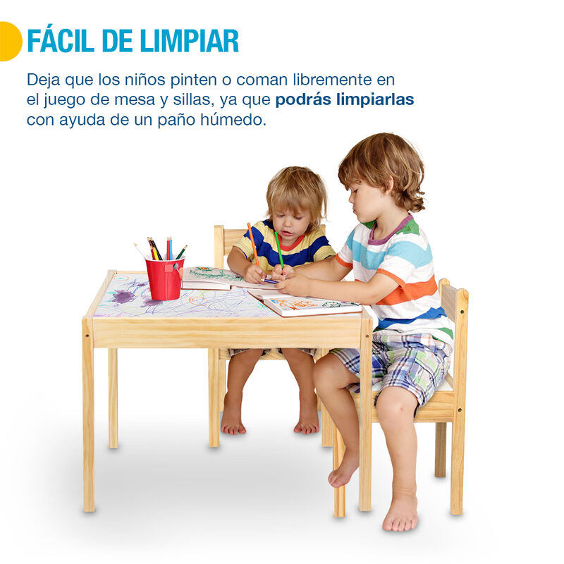 Mesa y Sillas para Niños Montessori de Madera, ... image number null