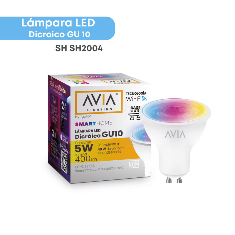 Pack 2 piezas Foco Led Dicroico 5w Inteligente ... image number null