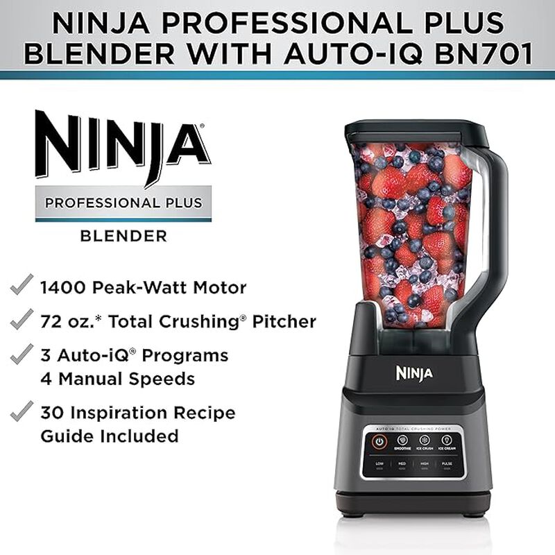 Ninja Licuadora Profesional Plus Con Auto Iq-cm... image number null