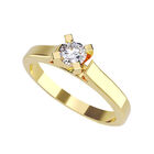 Anillo de Compromiso de 14K con Diamante de Laboratorio 0.20 CT F VS1 Talla 4.5 ORO AMARILLO 14K &ndash; / M403-20-14Y-LG-45