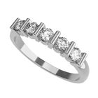 Anillo de Compromiso en Oro Blanco 10K con Circonia -  Talla:9/ FJ750-10W-CZ-9