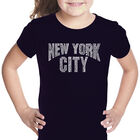 Camiseta Word Art Para Ni&ntilde;a - Barrios de Nueva York - Negro