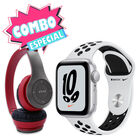 Combo Apple Reloj Watch Nike SE 1gen 40mm Plata MKQ23LL/A + Audifonos Bluetooth