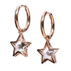 Aretes Arracadas Mujer Oro Rosa 18k Estrellas Cira Luckyly