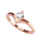 Anillo de Compromiso en Oro Rosa 10K con Circonia -  Talla:10/ M421-10R-CZ-10