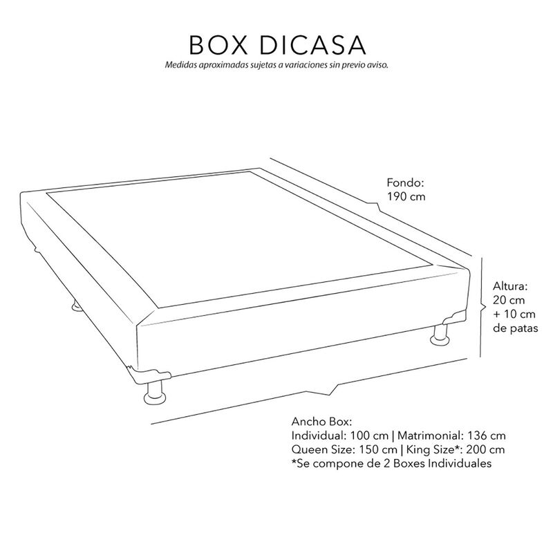 Box King size Dicasa Bless Gris Oscuro image number null