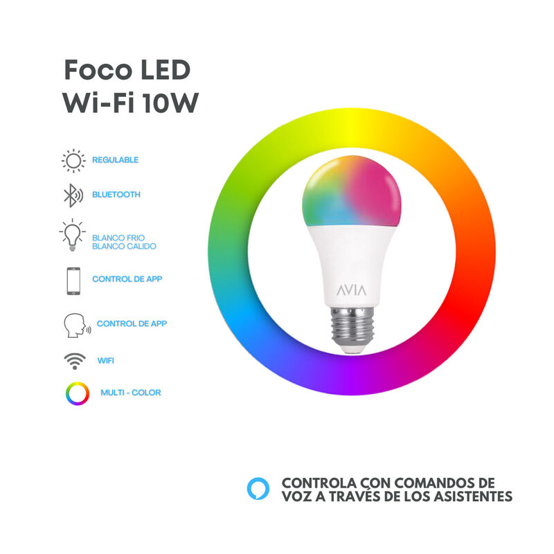 Pack 5 piezas Foco Inteligente Wifi 10w Avia Sm... image number null