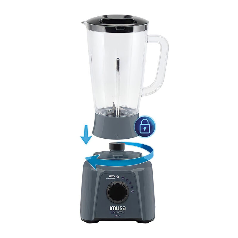 Licuadora PowerMix 2 Velocidades Plástico Gris image number null