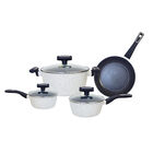 Batería de cocina FOODE set 7 piezas Vintage Blanco