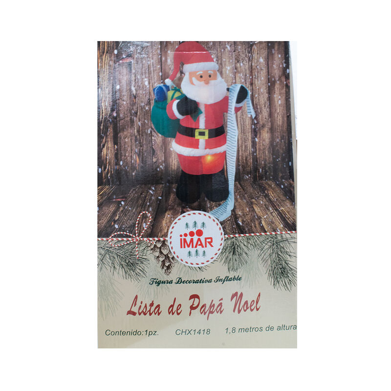 Inflable Navideño Santa Claus Con Lista Y Regal... image number null
