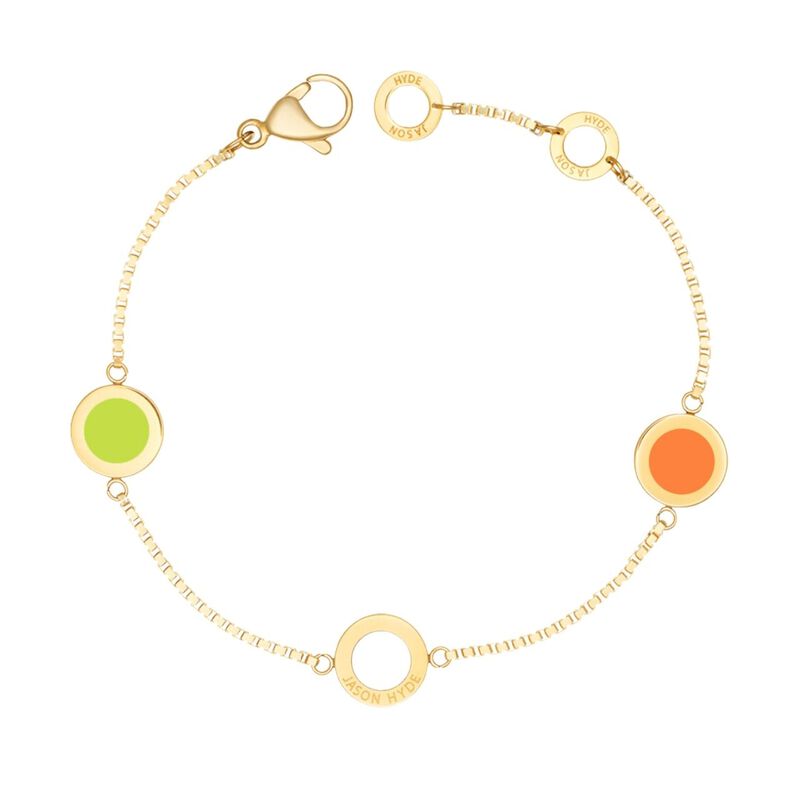 PULSERA OCEAN CADENA CHAPADA EN ORO Y 3 CHARMS ... image number null