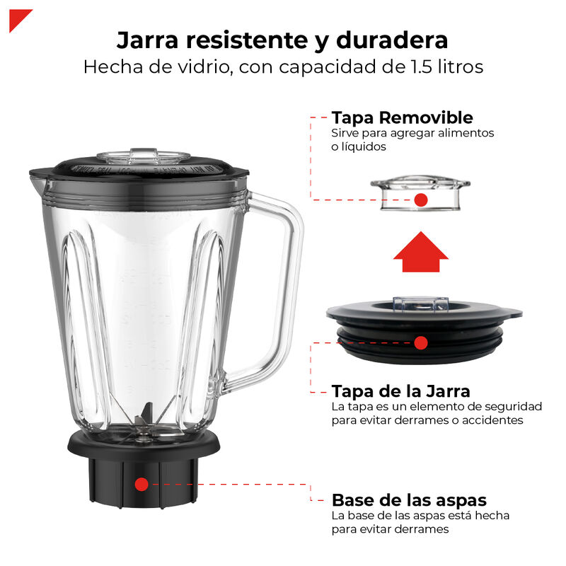 Bogner Licuadora Para Moler Hielo 1000W / 1.35 ... image number null