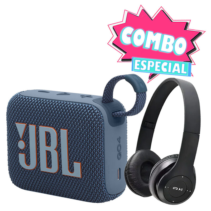 Combo Bocina Portatil JBL Go 4 inalambrica Azul... image number null