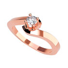 Anillo de Compromiso en Oro Rosa 10K con Circonia -  Talla:8.5/ FJ708-10R-CZ-85