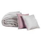 Set de Edred&oacute;n Couzy doble vista Matrimonial-Queen Size DICASA, Incluye: Funda (2) y Cojin doble vista (2) Lila-Gris