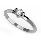 Anillo de Compromiso en Oro Blanco 14K con Circonia -  Talla:9/ FJ768-14W-CZ-9