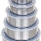 Set 5 Contenedores Acero Inoxidable