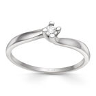 Solitario En Oro Blanco 14k Con Brillante De 10 Puntos - Fd4066b Talla 5
