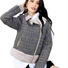 Chamarra Vintage Glamur Mujer Afelpada Caf&eacute; Medio Roosevelt A307
