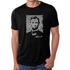 Camiseta Mezcla Premium Word Art Para Hombre - Abraham Lincoln &middot; Gettysburg Address - Negro