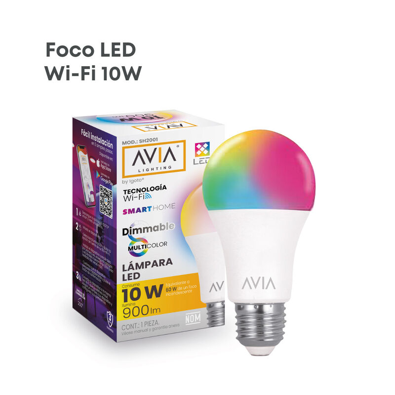 Pack 5 piezas Foco Inteligente Wifi 10w Avia Sm... image number null