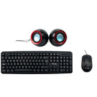 Kit Clever Ofice Teclado, Mouse Al&aacute;mbrico Y Bocinas 3 Piezas