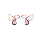 Aretes De Plata Dorada 925 Con Zirconias De Colores