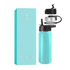 Termo de Acero Inoxidable Doble Aislamiento T&eacute;rmico con 3 Tapas Herm&eacute;ticas 18 Oz Turquesa Hidranur