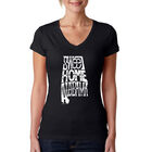 Camiseta De Cuello En V Word Art Para Mujer - Sweet Home Alabama- Negro