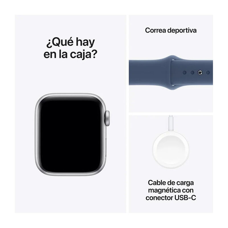 Apple Watch SE GPS 2da Gen S/M 44mm Plata FREC3... image number null