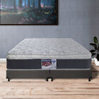 Colchón King Size Spring Air Marte+Sábanas Dicasa Softy+Protector+Box Dicasa Bless Gris