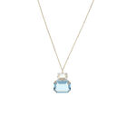 Gargantilla Con Cadena De Plata Dorada 925 Con Zirconias De Colores (42 + 3Cm Aprox)