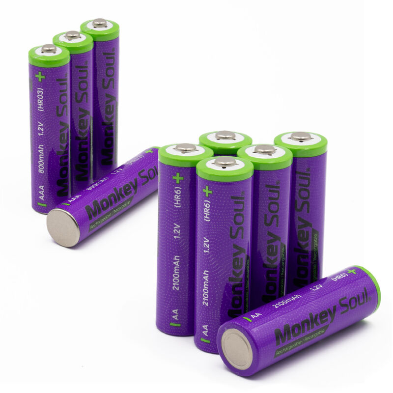 Pilas Baterías Recargables Monkey Soul 6 pz AA ... image number null